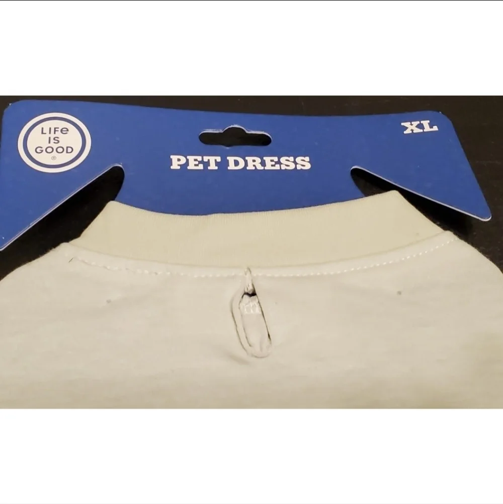 New with tags. Life Is Good Sun Palm Tree Dog Pet Dress W/Leash Hole Green Sz XL